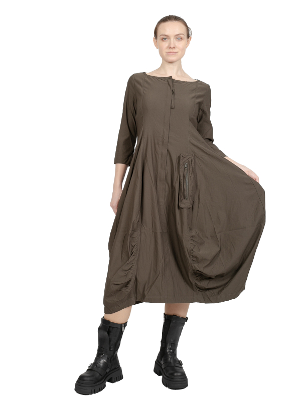 Rundholz Black Label - BallonKleid mit Raffungen in der Ballonform Super Stretch Jungle - 2243220904