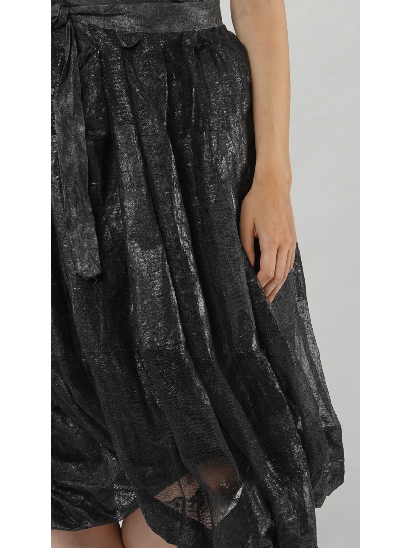 Bois rond - Jupe portefeuille en maille en forme de ballon - 1251050316