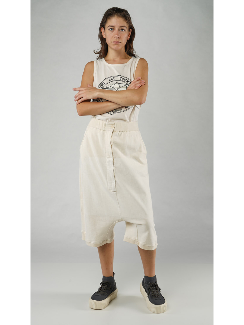 Rundholz - Handbemalte wadenlange raw french terry hose - 1251270107