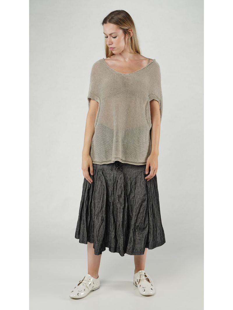 Rundholz - Hüftlanger leinen strick pullover - 1251320701