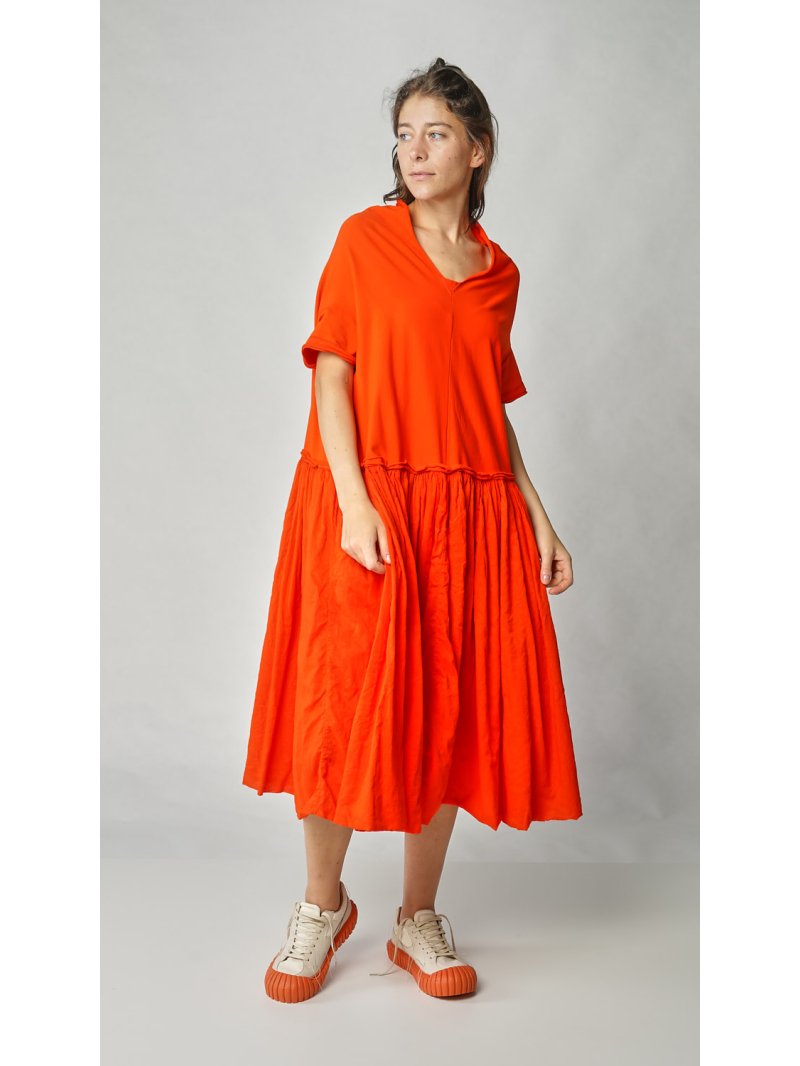 Rundholz DIP - Ausgestelltes thin french terry kleid - 1252280908