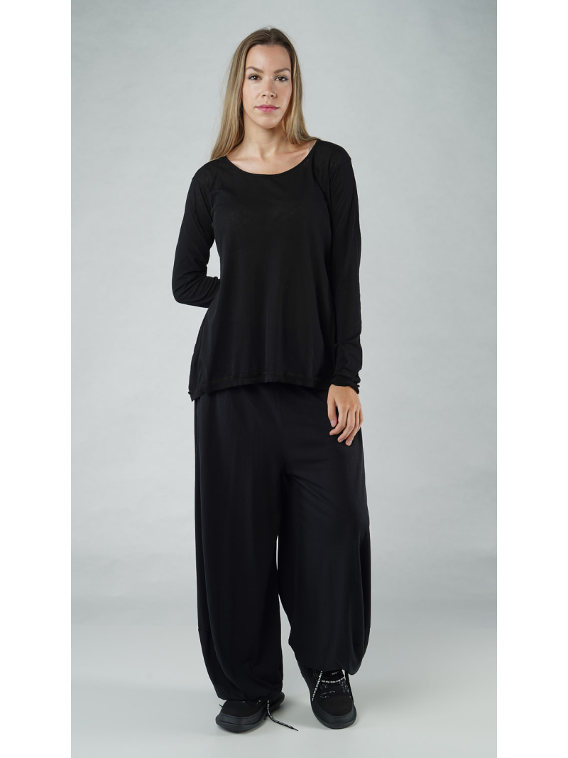 Rundholz Black Label - Hüftlanges baumwolljersey t-shirt - 1253230507