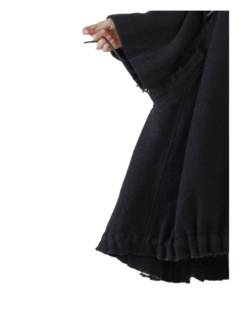 Rundholz DIP - Mantel MantelKleid mit Kapuze Schurwolle Black - 2242211203