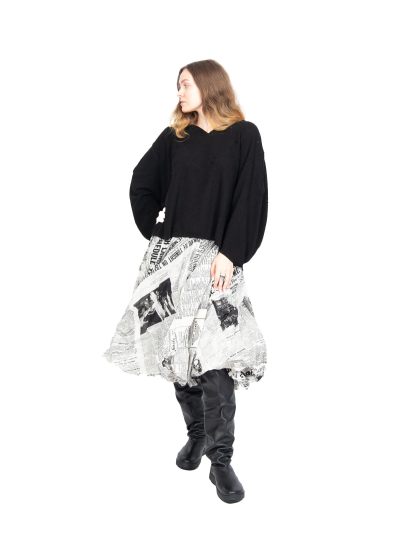 Rundholz DIP - Юбка-баллон с газетным принтом Moon Walk - 2242070306