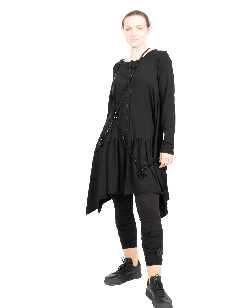 Pluslavie (Plü) - lange Tunika - Ribbon Jacket Black