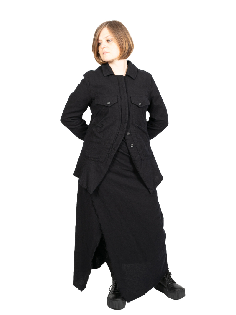 Rundholz - Bananenförmige wollmix-jacke mit teilungsnähten - 2241011105