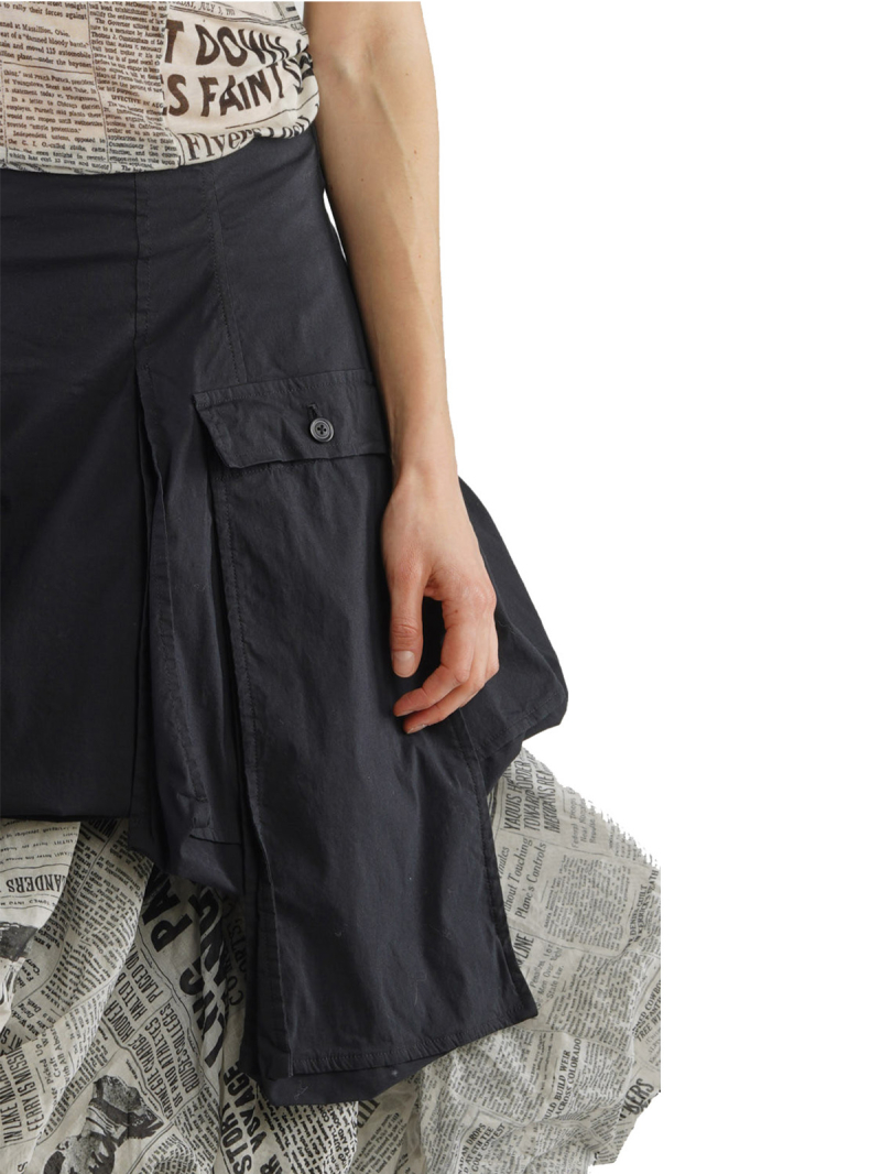 Rundholz DIP - Kurzrock Cacheur mit großen Taschen Stretch Black - 2242200310