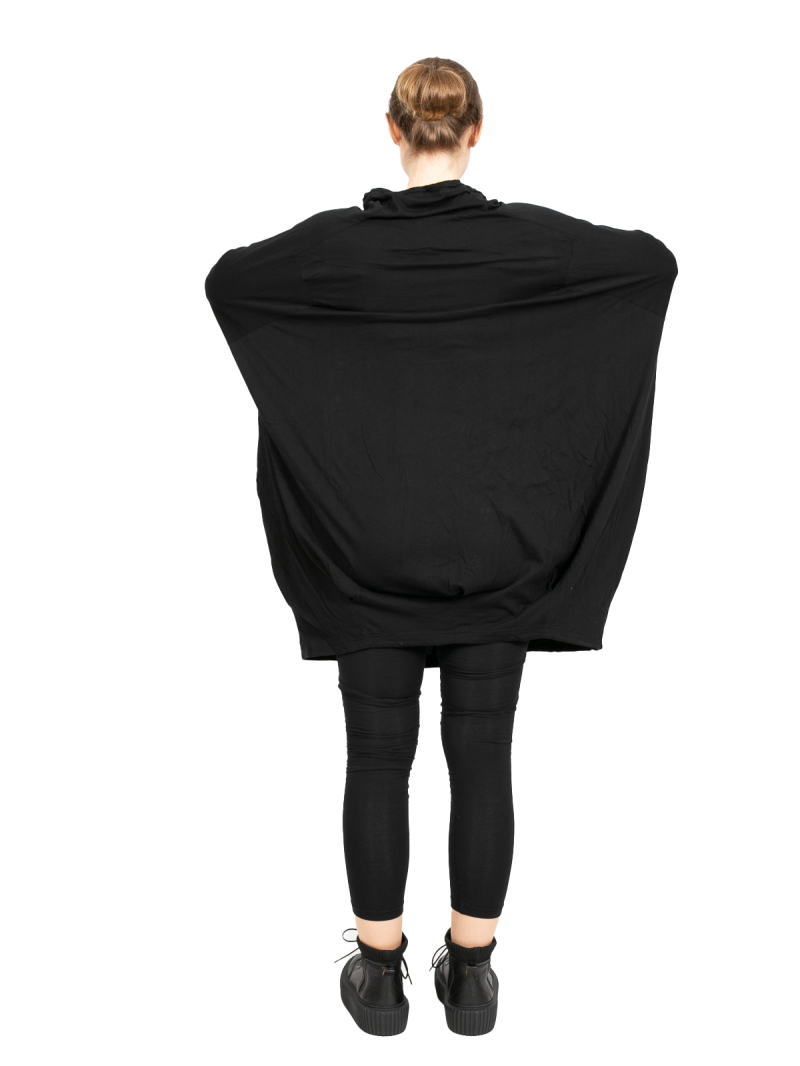 Rundholz Black Label - ShirtKleid in Ballonform mit Falten am Saum Oversize Black - 2243370928