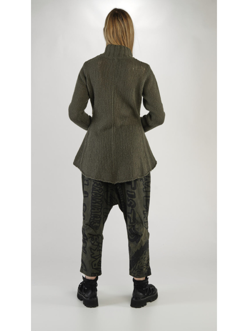 Rundholz Black Label - Taillierte Strickjacke mit Taschen in Ripp jungle - 2243627104
