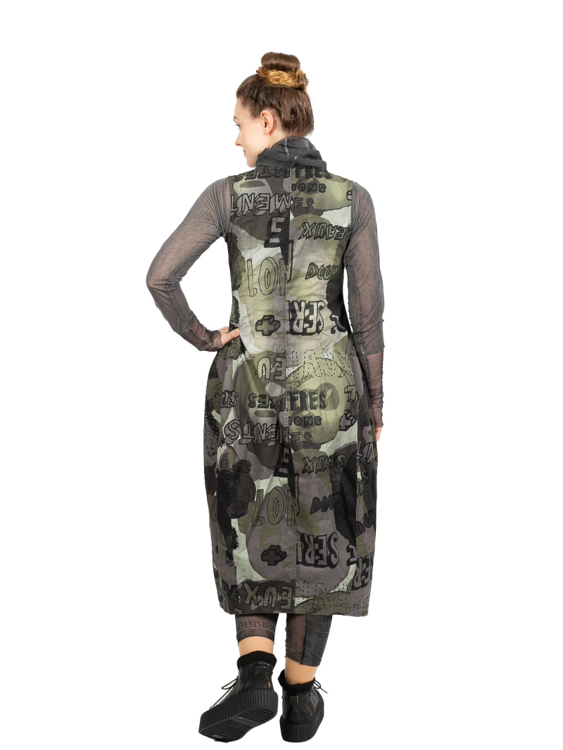 Rundholz Black Label - BallonKleid mit Allover Print ärmellos Stretch Multicolor - 2243600903