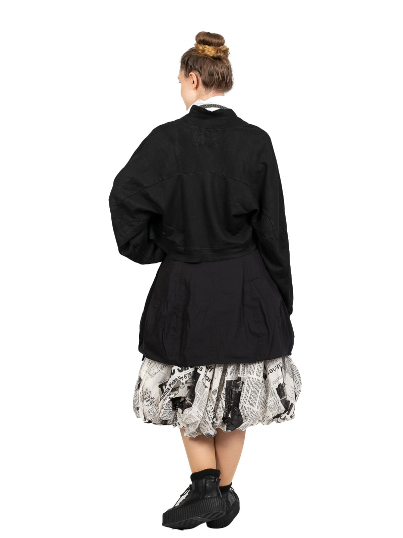 Rundholz DIP - Короткий джемпер с ребристыми хлопковыми манжетами oversize Черный - 2242270501