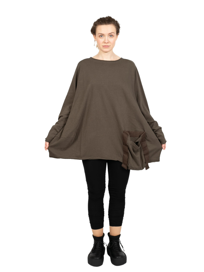 Rundholz Black Label - Sweater mit Koffertasche Cotton Oversize jungle - 2243250501