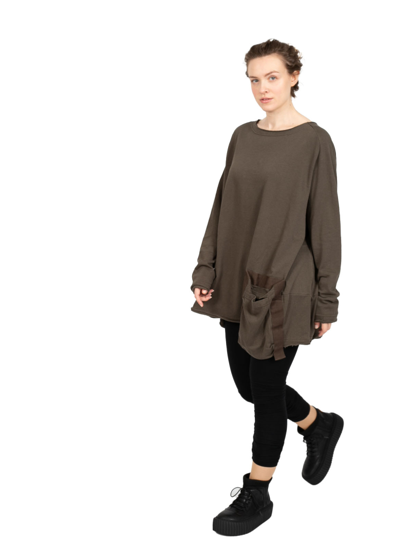Rundholz Black Label - Sweater mit Koffertasche Cotton Oversize jungle - 2243250501
