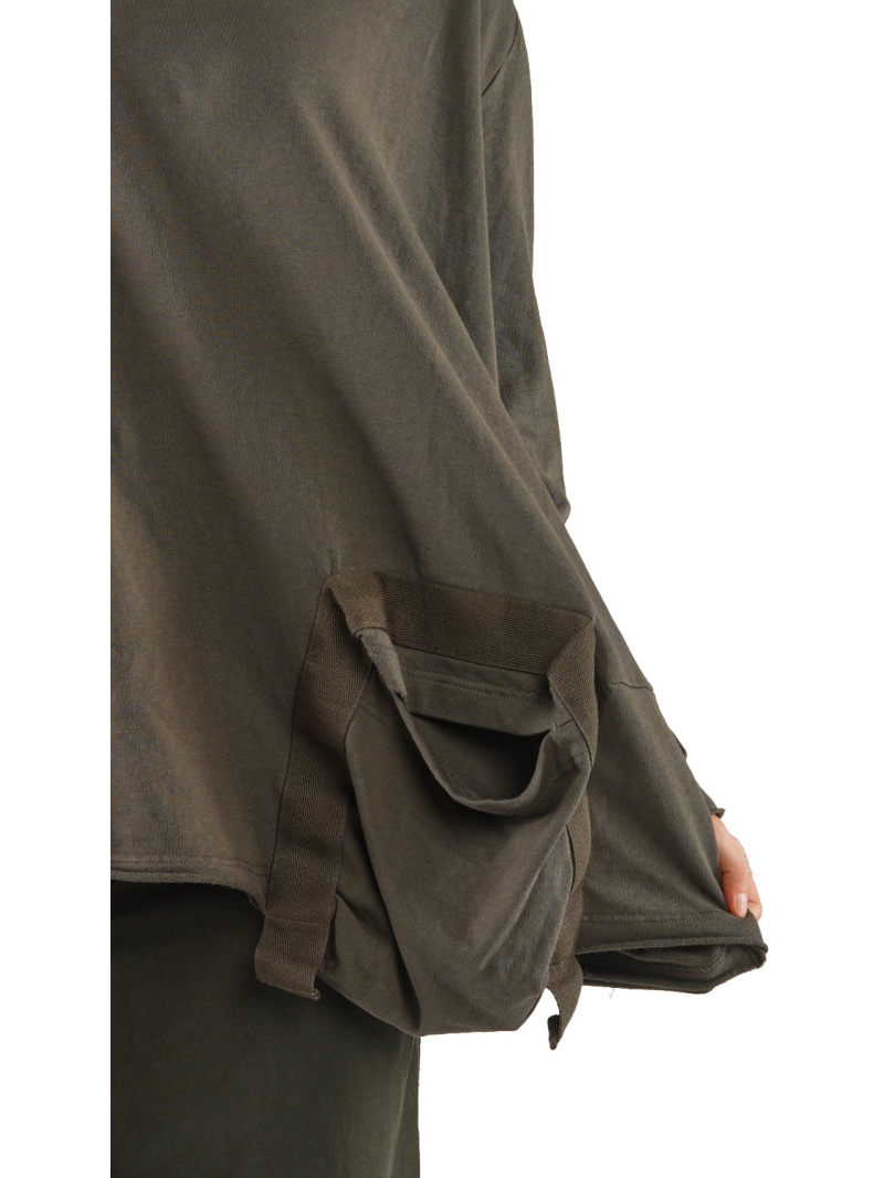 Rundholz Black Label - Sweater mit Koffertasche Cotton Oversize jungle - 2243250501