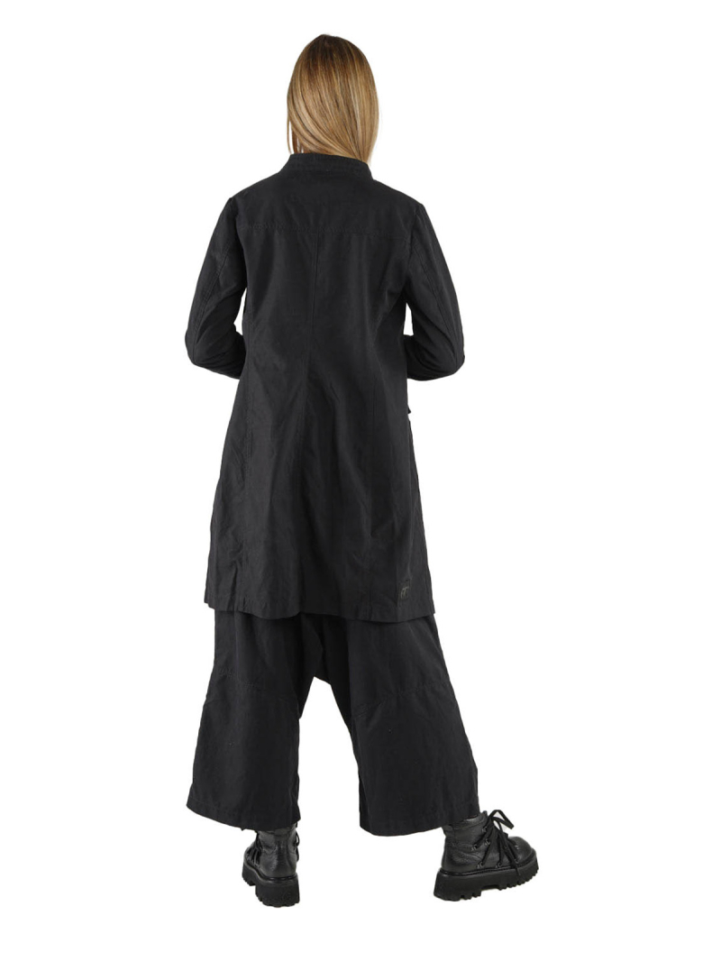 Rundholz Black Label - Mantel Gehrock mit dekorativen kleinen Pattentaschen Black - 2243301205