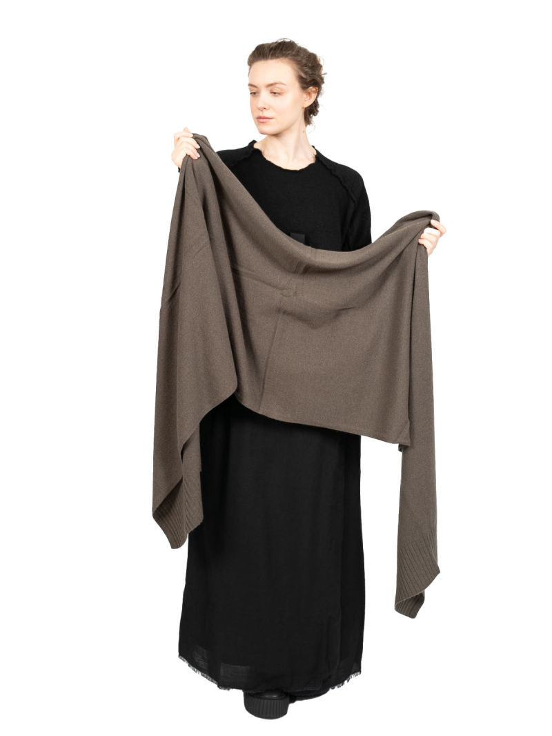 Rundholz Black Label - Большой шарф из шерстяной смеси с широкими ребристыми концами jungle - 2243457711 - 2