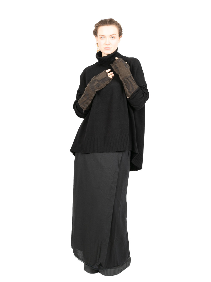 Rundholz Black Label - Рукавицы с жаккардом на большом пальце из вареной шерсти 