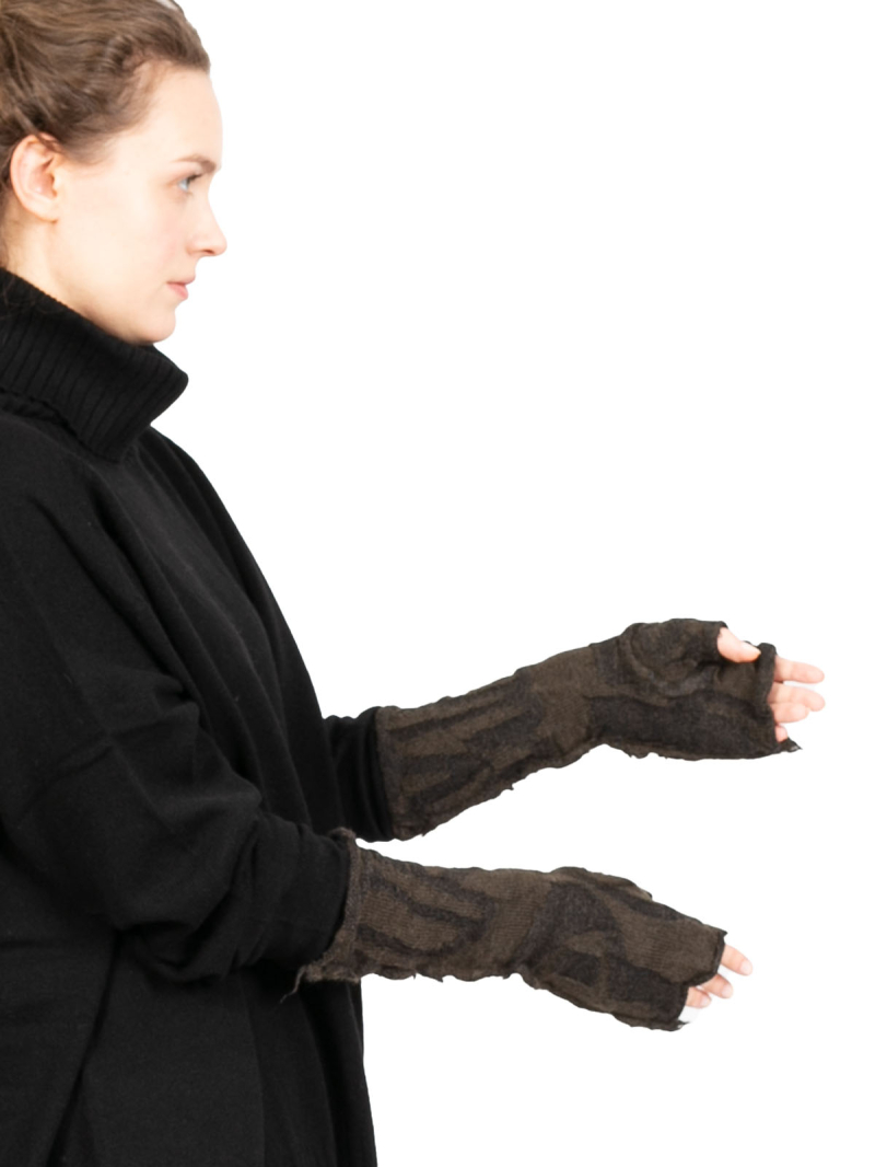 Rundholz Black Label - Рукавицы с жаккардом на большом пальце из вареной шерсти 