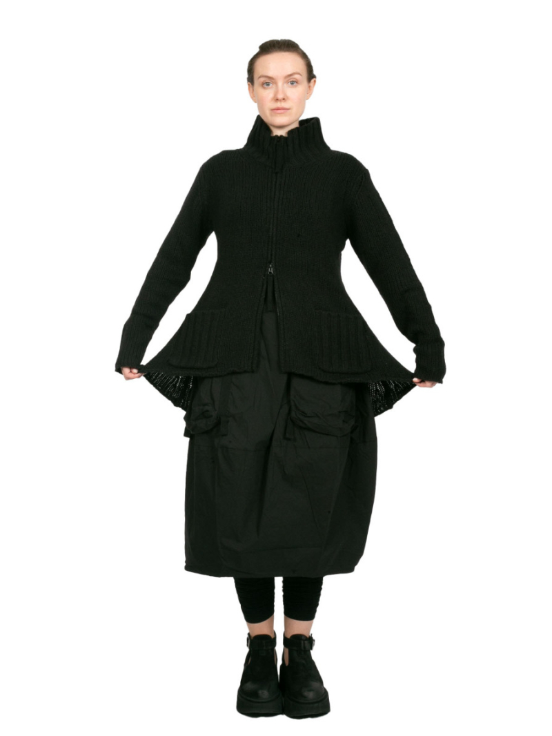 Rundholz Black Label - StretchKleid mit 3/4 Ärmeln und Koffertaschen black - 2243630904