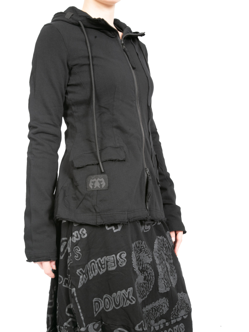Rundholz Black Label - Taillierte Sweatjacke mit Kapuze black - 2243291127