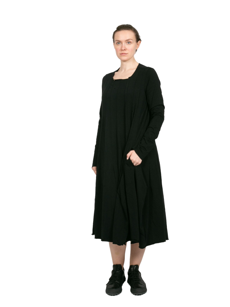 Rundholz Black Label - Dress with decorative seams and offset hems black - 2243470904