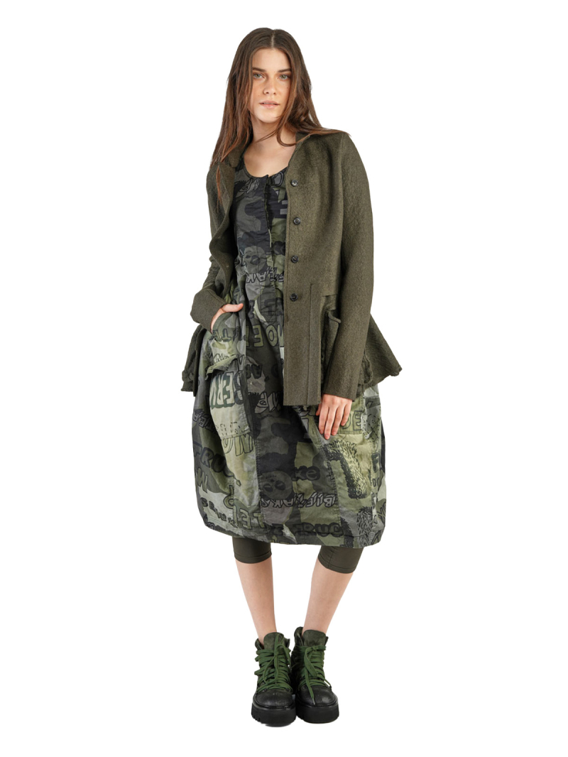 Rundholz Black Label - BallonKleid mit Allover Print ärmellos Stretch Multicolor - 2243600903