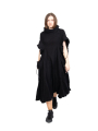 Rundholz DIP - Kleid in ausgestellter Form mit Augentaschen Schurwolle Black - 2242210910