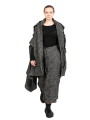 Rundholz - Große Weste Cape mit Applikationen Wollstoff Black Melange - 2241253910