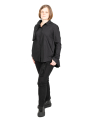 Rundholz Black Label - Shirt blouse ruched at the back with breast pocket Poplin Black - 2243320413