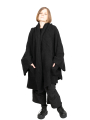 Rundholz DIP - Grobstrick Strickjacke mit Schalkragen und weiten Ärmeln Wolle Oversize black Black Melange - 2242447103