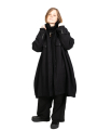 Rundholz - Mantel mit aufgesetzten Taschen Wollstoff gefilzt Oversize black - 2241011207