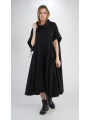 Rundholz DIP - Kleid in ausgestellter Form mit Augentaschen Schurwolle Black - 2242210910