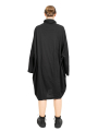Rundholz DIP - ShirtKleid mit weiten Ärmeln und Ton-in-Ton Print Oversize Black Print - 2242300905