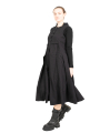 Rundholz Black Label - Kleid mit Falten und dekorativen Pattentaschen ärmellos Black - 2243300907