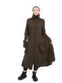 Rondin Black Label - Manteau en tricot avec poches à valise laine bouillie Jungle - 2243897208-