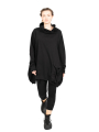 Rundholz Black Label - Sweater mit Stehkragen und Koffertasche Cotton Oversize black - 2243250505