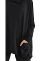 Rundholz Black Label - Sweater mit Stehkragen und Koffertasche Cotton Oversize black - 2243250505