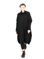 Rundholz Black Label - StrickKleid mit Koffertaschen gekochte Wolle Oversize black - 2243897309
