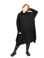 Rundholz Black Label - StrickKleid mit Koffertaschen gekochte Wolle Oversize black - 2243897309