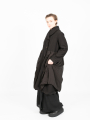 Aequamente - Manteau en lin et laine Black
