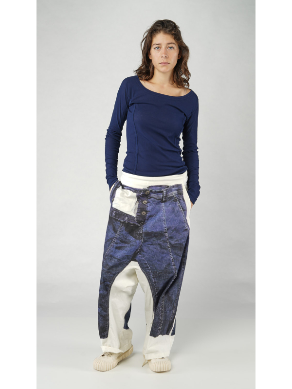 Rundholz DIP - Baggy baumwoll stretch hose - 1252110103