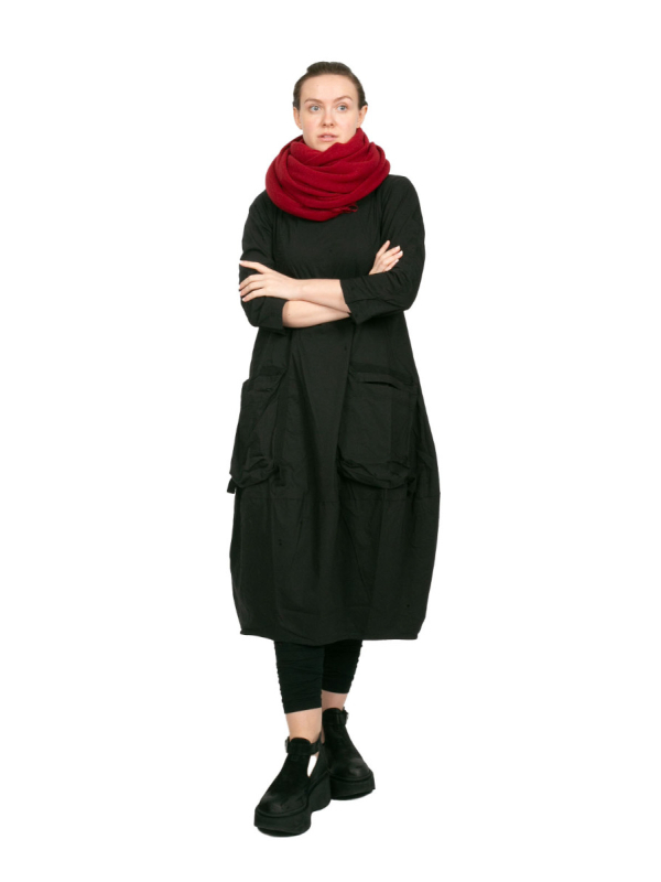 Rundholz Black Label - StretchKleid mit 3/4 Ärmeln und Koffertaschen black - 2243630904